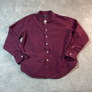 Abercrombie & Fitch Shirt Men's XXL Red Corduroy Button Down Long Sleeve Casual‎